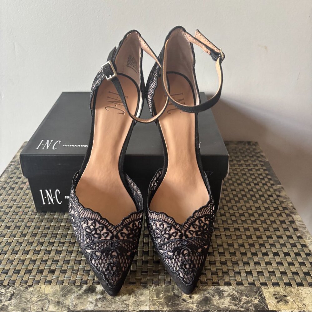 I.N.C. Women's Kinlee Two-Piece Pointed-Toe Dress Pumps Black SZ: 9M - Picture 3 of 16